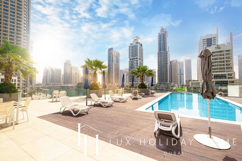 דובאי Lux Contemporary Suite With Full Marina View 6 מראה חיצוני תמונה
